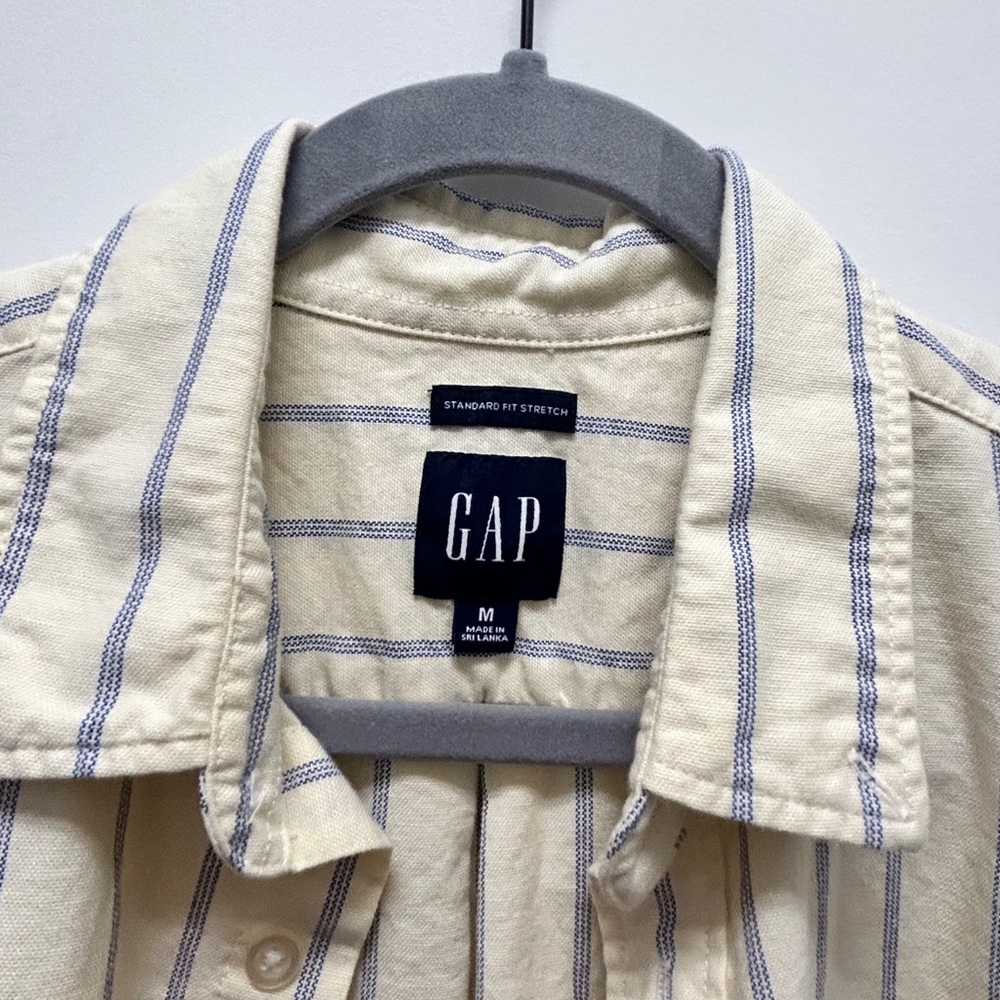 GAP Yellow/Blue Pinstripe Shirt